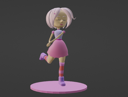 san valentin día niña personaje amor humano 3d print model - Mito3D