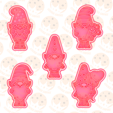 San Valentino giorno gnomi biscotto taglierina impostato 5 francobollo biscotti frese gnomo festa vacanza 3d print model - Mito3D