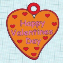 valentines day heart keychain valentine accessories 3d print model - Mito3D