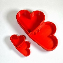 sevgililer gün kalp Kutu Yazdır yer menteşeler şekilli hediye takı yüzük 3d print model - Mito3D