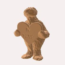valentines day sloth art animals sculpture heart love holiday 3d print model - Mito3D