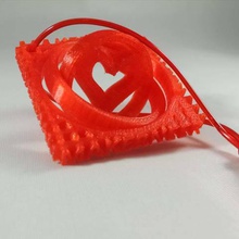 Sevgililer kalp gimbal çeşitli baskı yer Anahtarlık Günü kalpler jiroskop makerneer 3d print model - Mito3D