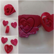 valentines heart hand clay cookie cutter jewelry cutters earring fondant love 3d print model - Mito3D
