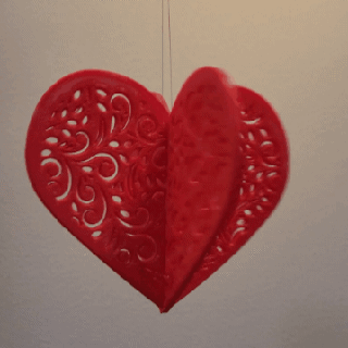 valentines imbriqué cœurs Accueil maison Valentin Saint journée cœur l'amour cadeau décor 3d print model - Mito3D