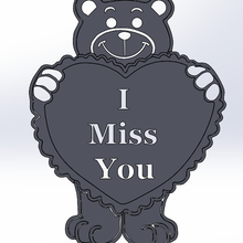 valentines love bear art bear-love-art-bear 3d print model - Mito3D