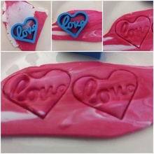 San Valentino amore cuore argilla biscotto impronta taglierina gioielleria frese orecchino fondente 3d print model - Mito3D