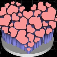pacote de dia dos namorados vários valentine keyhanger coração amor a extrusão 3d print model - Mito3D