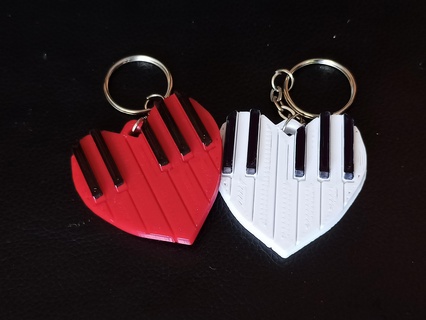 valentines piano heart valentine 3d print model - Mito3D