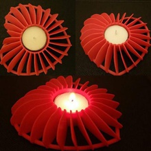 valentines tealight holder home heart 3d print model - Mito3D
