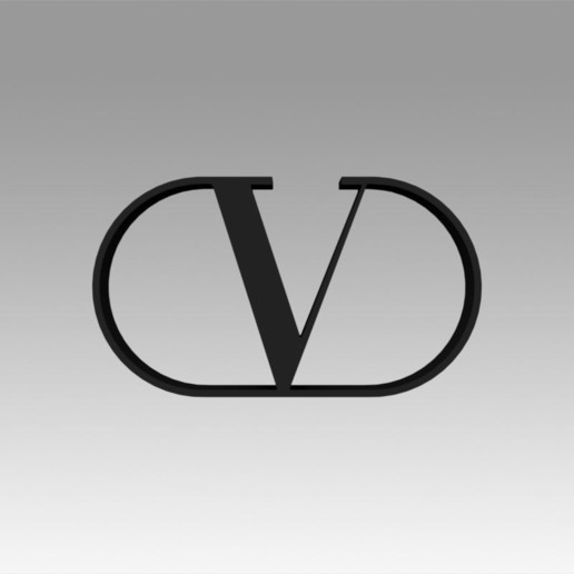 valentino logo moda vektör çeşitli sembol modelleri logotipo yüksek detal markalar stil mağaza logoları amblemi şirket giyim karakter marka 3d 3D print model - Mito3D