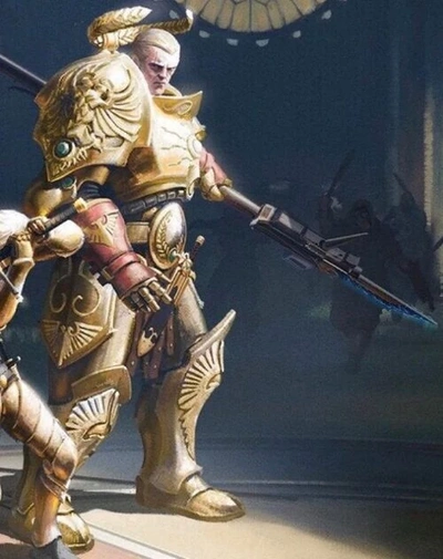 valeriana jogos adepto custodes guerra martelo varredura of wh40k escuro império dourado guarda zelador 3d print model - Mito3D