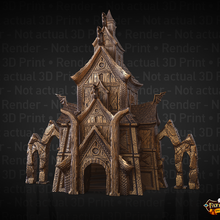 valkyrie dice tower - support free building rpg support-free supportless no-supports roll dicetower fatesend fates-end role-playing-game dungeons-and-dragons dnd tabletop-games 3d print model - Mito3D
