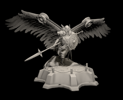 valkyrie statue marvel norse norway viking odin thor dc hero dnd tabletop warhammer warcraft art bust 3d print model - Mito3D