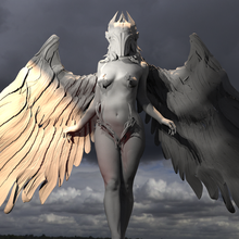 valkyrie statue winged 4 3d print model - Mito3D