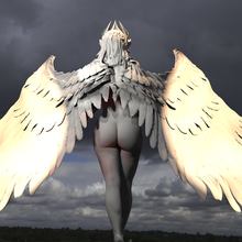 valkyrie statue winged 6 3d print model - Mito3D