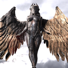valkyrie statue winged 8 3d print model - Mito3D