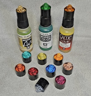 vallejo old style bottle swatch cap game air model color - 17ml ork head colour contrast paint wargaming topper hobby tabletop figurine miniature 3d print model - Mito3D