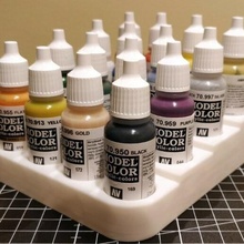 vallejo paint stand 16 bottles booth support holder acrylic 3d print model - Mito3D