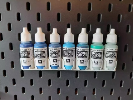 vallejo paints holder skadis board paint bottles 3d print model - Mito3D