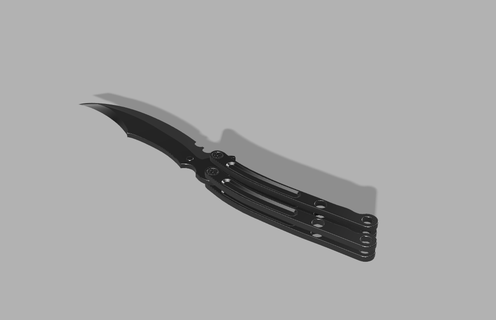yiğit Kara borsa kelebek bıçak isyan oyun kesmek oyuncak 3d print model - Mito3D