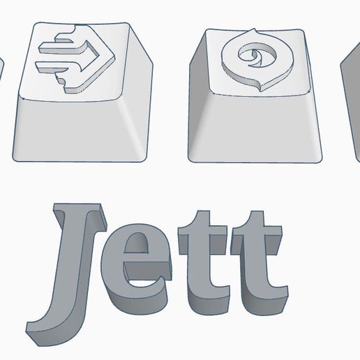valorant jett abilities custom keycaps embossed design bladestorm keycap 3D print model - Mito3D