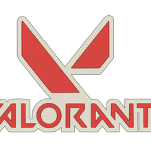 valorant logo game 3d print model - Mito3D