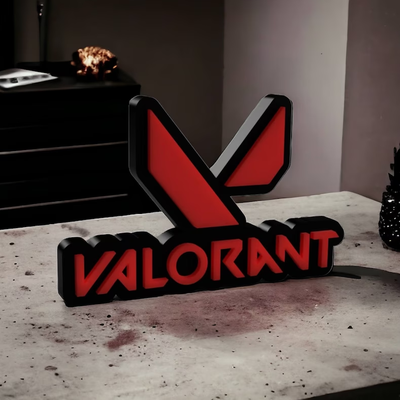 valorant logo decor home decoration home game gaming homedecor battle wargame 3d print model - Mito3D