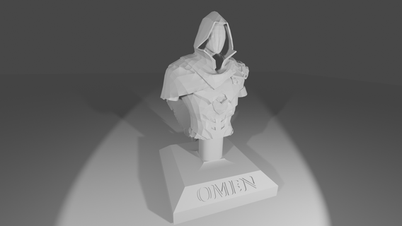 valorant omen bust figure figurine figures stand gaming prop 3d print model - Mito3D