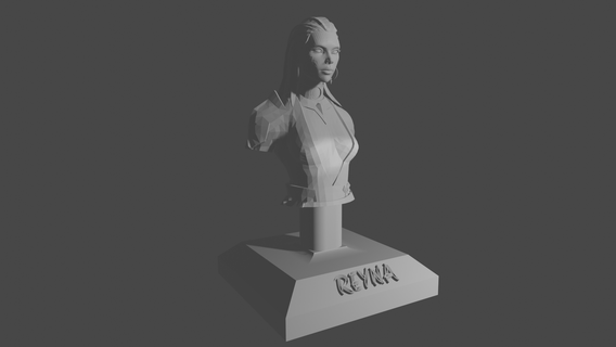 yiğit Reyna büst şekil heykelcik kahraman ajan oyun fps atıcı tabanca destek karakter 3d print model - Mito3D
