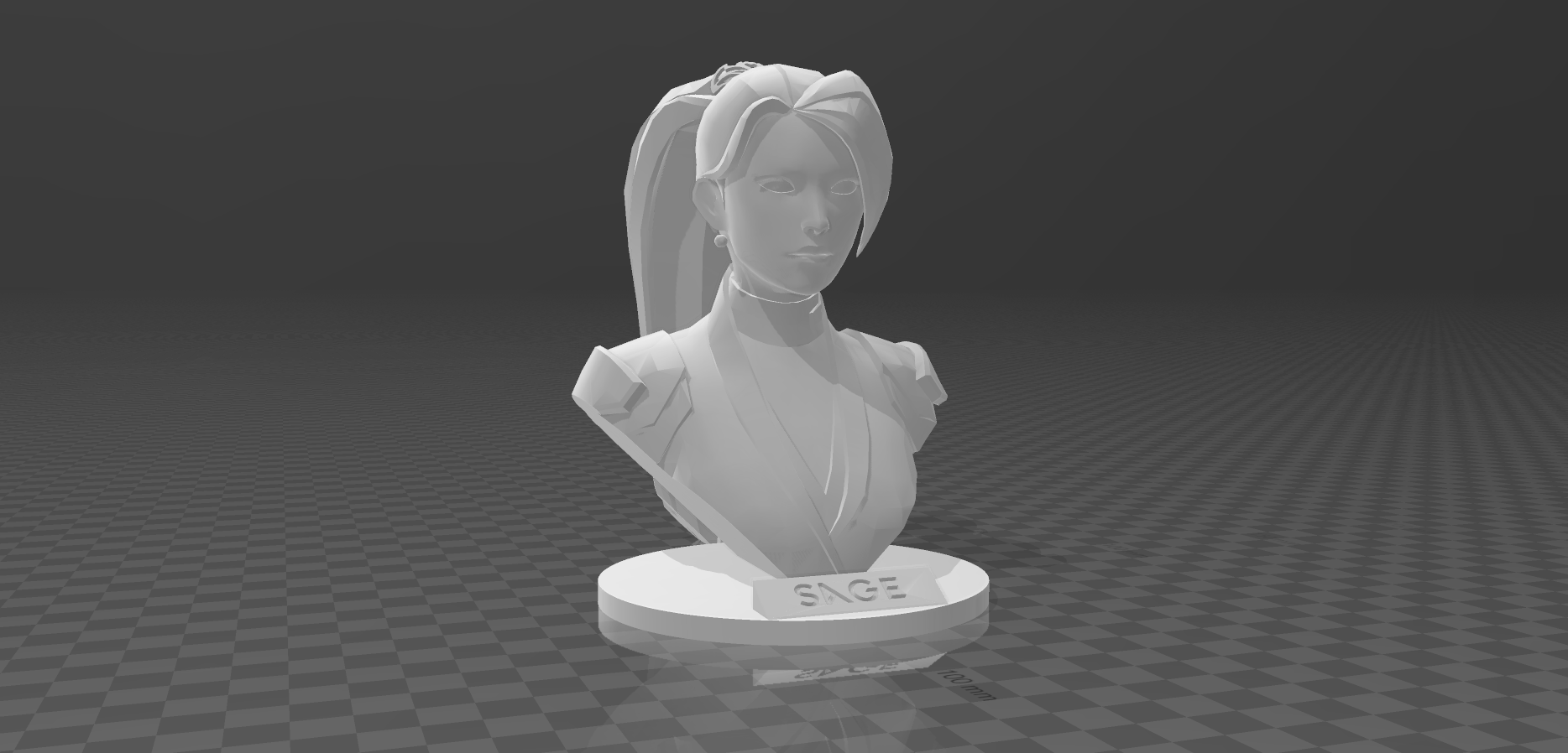 yiğit adaçayı büst düşük poli kolay oyun 3D print model - Mito3D