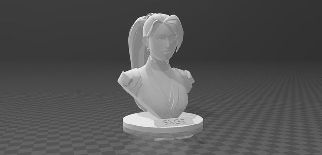 valorant sage bust lowpoly easy gaming 3d print model - Mito3D