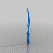 vaillant acier mêlée outil lame elfique couteau chanson épée Jeu 3d impression 3d print model - Mito3D