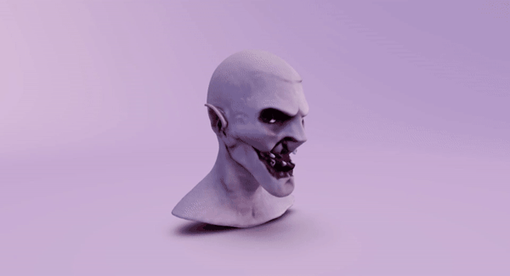 vampire buste art 3d print model - Mito3D