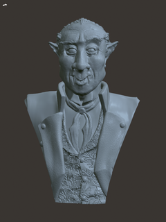 vampiro caricatura 3d impresión modelo Arte busto personaje escultura dibujos animados antiguo monstruo amistoso dañoso figura figurilla cabeza miniaturas figuritas 3d print model - Mito3D