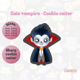 vampire cookie cutter halloween cutters printy printycookiecutters vudu dough sugar 3d print model - Mito3D