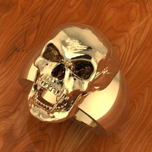 vampiro cráneo anillo joyería joya anillos cranero 3d print model - Mito3D
