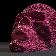 vampiro cranio art il voronoi arredamento stand matite office di fornitura 3d la stampa 3dprinting 3d print model - Mito3D