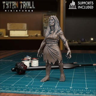 vampire spawn 06 - pre-supported dnd miniatures fantasy curse strahd undead creatures minis 32mm scale 3d print model - Mito3D