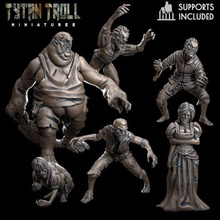 vampire spawn bundle - pre-supported game dnd minature minis mini dungeons dragons 32mm tytantroll miniatures patreon blood suckers 3d print model - Mito3D