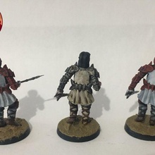 vampire squire trio game undead knight aos dnd d&d dungeons dragons troops infantry hq warhammer 3d print model - Mito3D
