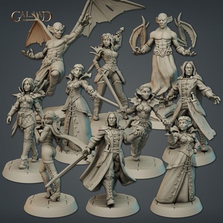 vampires release Game dragon fantasy female game roleplay rpg sword vampire lord male wargame dungeon pinup bundle warband countess 3d print model - Mito3D