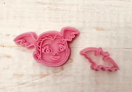 vampirina cortante bat set batsman disney characters girls children cutters cookie cutter 3d print model - Mito3D
