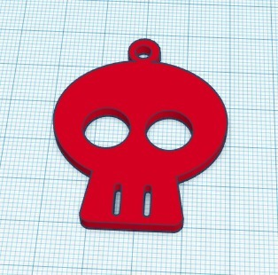 vampirina necklace skull trinket charm halloween pendent accessories props fashion 3d print model - Mito3D