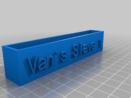 van's slave 1 business card holder customized office home work desk 3d print model - Mito3D