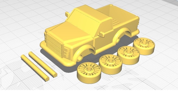 van cart car truck wheel rim booth toy 3d print model - Mito3D