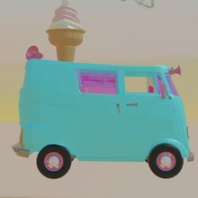 van glaces volkswagen popo popot vw vanlife family tuning ice cream vacations summer sun 3d print model - Mito3D