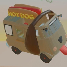 van hotdog volkswagen popo popot vw vanlife family tuning ice cream vacations summer sun 3d print model - Mito3D