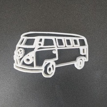 furgoneta wolkswagen llavero art porque vehículo 3d print model - Mito3D