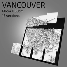 Vancouver çerçeveli duvar Sanat şehir manzarası mimari binalar hatıra Kent harita hediye 3d tasarım 3d print model - Mito3D