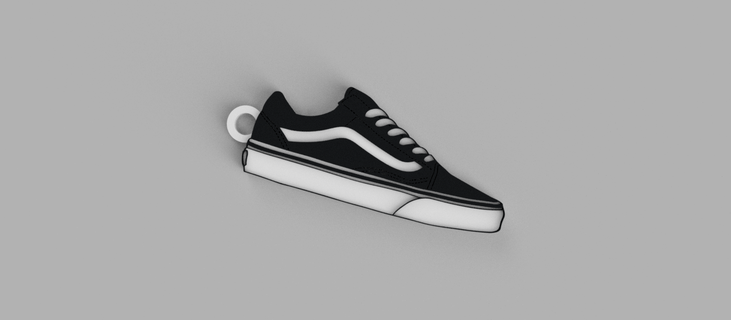 vans tênis chave anel pingente brinco 3d print model - Mito3D